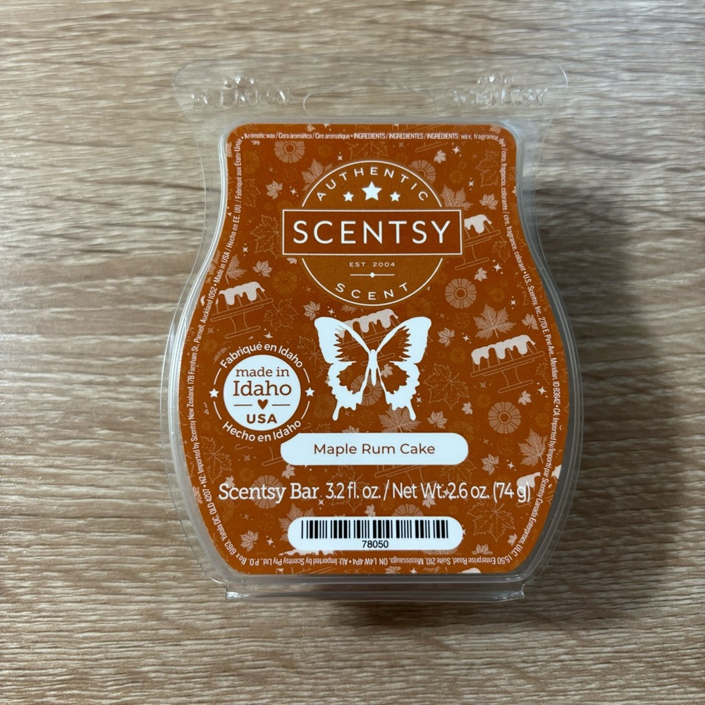 Scentsy Maple Rum Cake Fragrance Wax Bar New